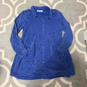 Blue Long Sleeve Denim Dress